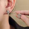 Niche Design Stud Earrings, High-End Temperament, Personalized Zircon Light Luxury, Small And Delicate Knotted Women'S Earrings