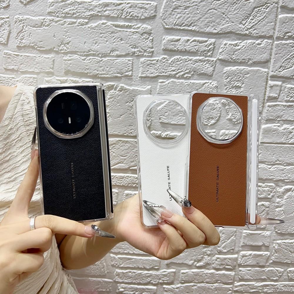 Für Huawei Honor Magic V5 Hülle Harte PU-Scharnier Magnetisches kabelloses Laden Schutzhülle Rückseite Für Magic V5 Handyhülle