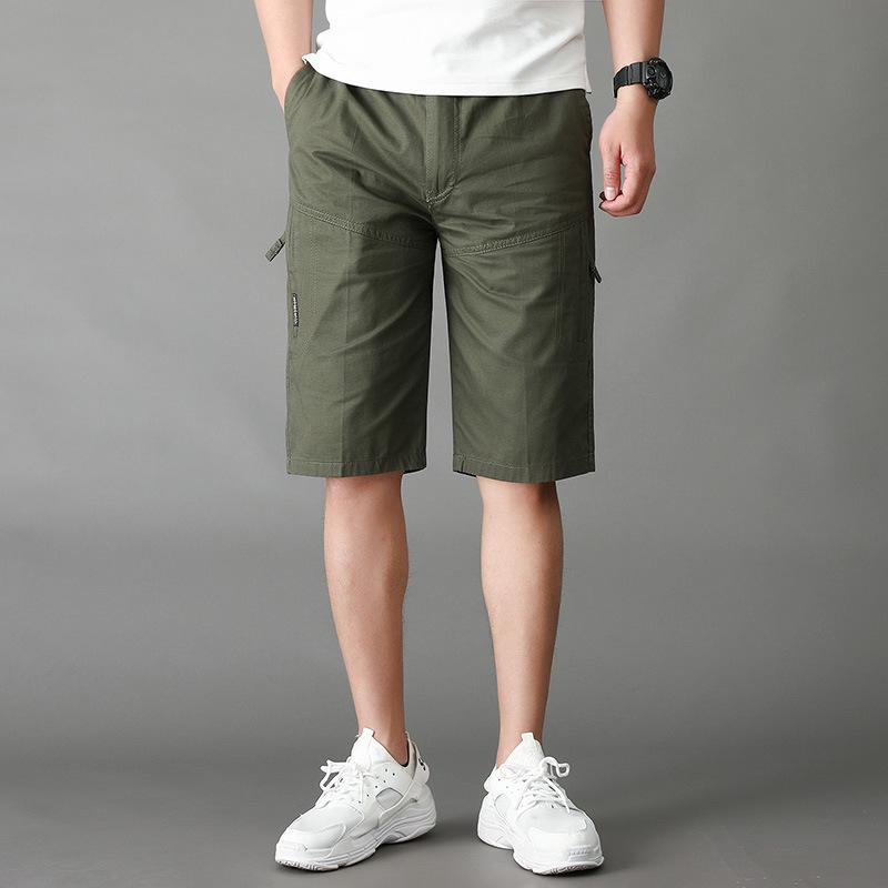 Men's Mid-Length Cotton Shorts - Loose, Breathable, Large Size Summer Wear