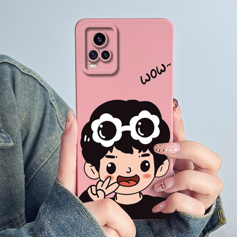 For Vivo V20 Phone Case Cute Astronaut Soft Silicone Lens Protective Back Cover for VivoV20 V2024 V2025 Coque Vivo v 20 Shells