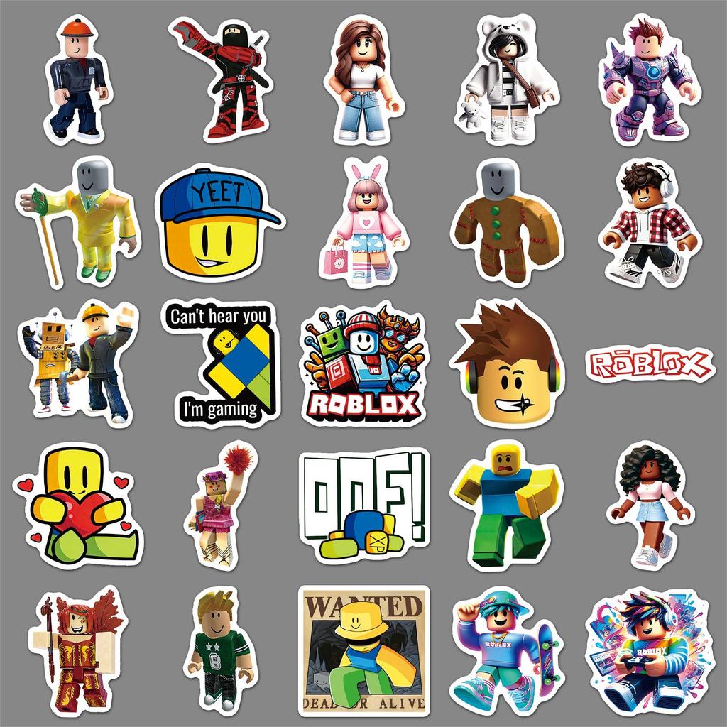 50 Roblox Character Stickers: Waterproof Decorative Stickers for Storage Boxes & Guitars