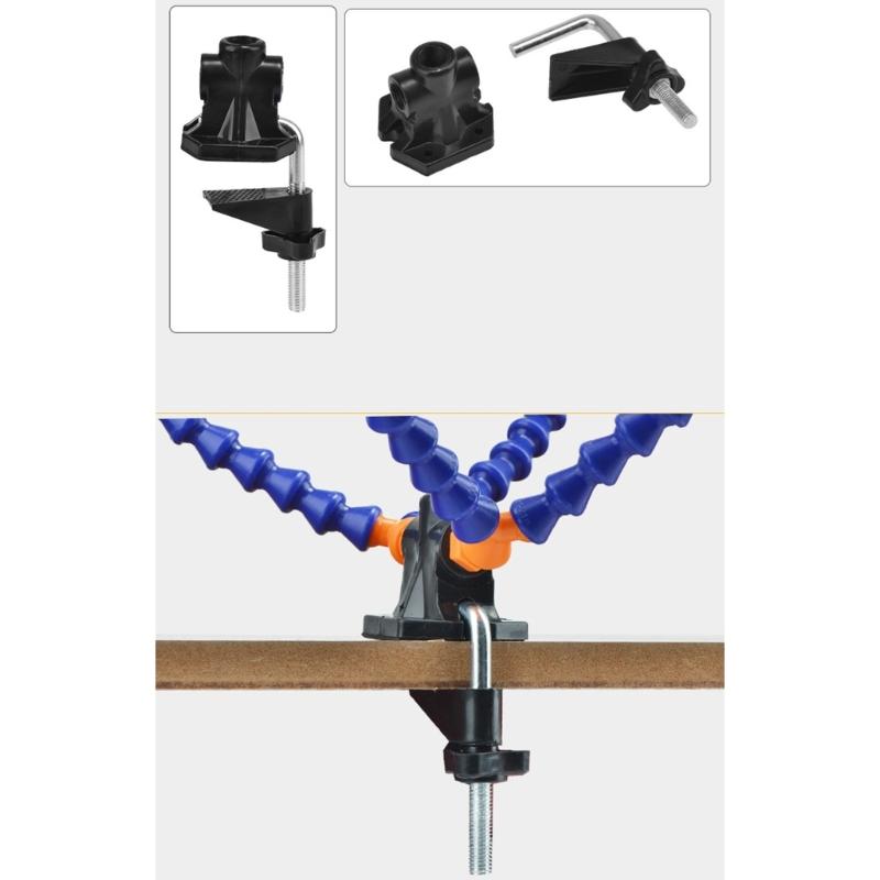 5 Arms Flexible Soldering Helping Hand Vise Table Clamp with Flexible Arm Solder Iron Holder Repair Tool Part