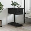 VidaXL Table de chevet noir 30x60x60 cm Bois d’ingénierie 826053