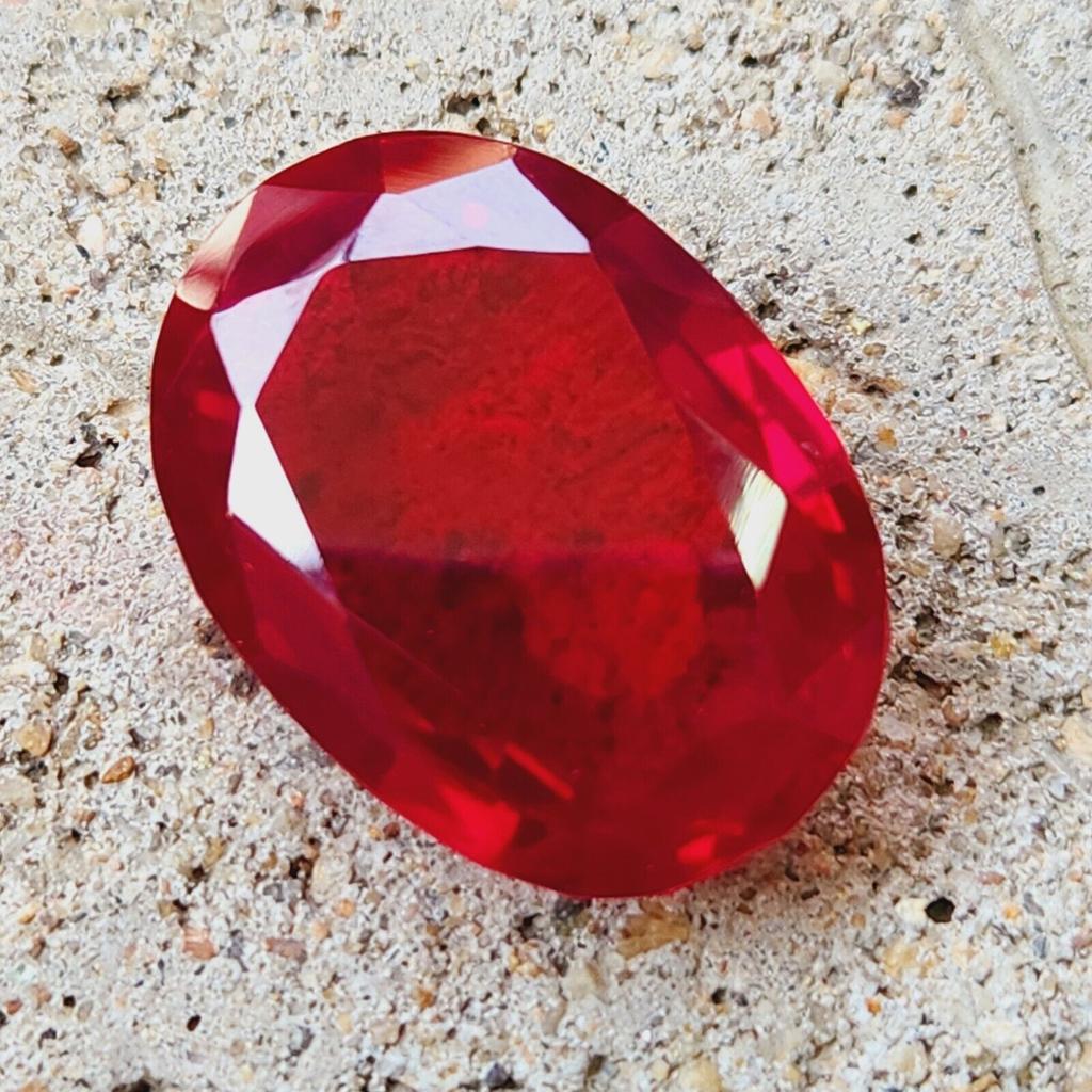 82.00Ct Natural Mozambique Red Ruby Oval Cut Certified Loose Gemstone