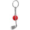 6pcs Creative Design Mini Golf Keychain Mini Size Racket Keychain Pendant Keychain  For Bags