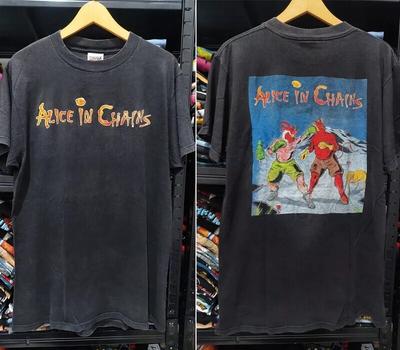 Alice In Chains Band Shirt Basic Black Graphic 2 Side Unisex Tshirt S-5XL Unisex T-Shirt