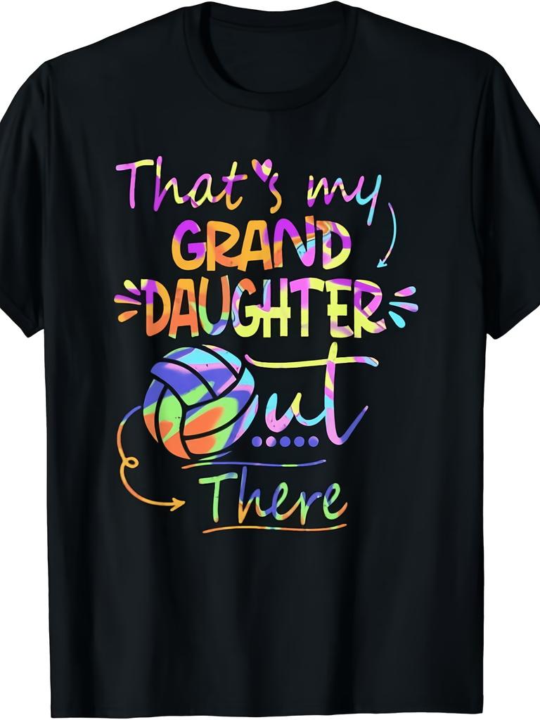 That'S My Granddaughter Out There Volleyball for Grandma TShirt Same Style for And Wo 2025 Summer Sh