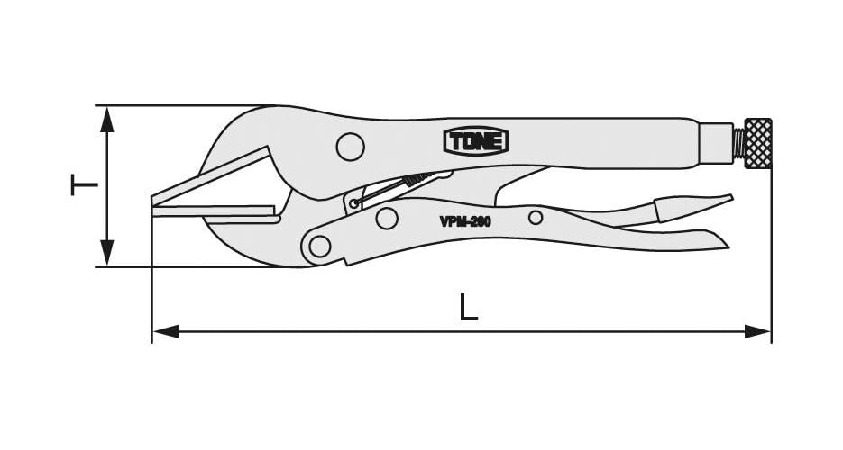 TONE Grip Pliers Set for Sheet Metal Work VPM-2002S