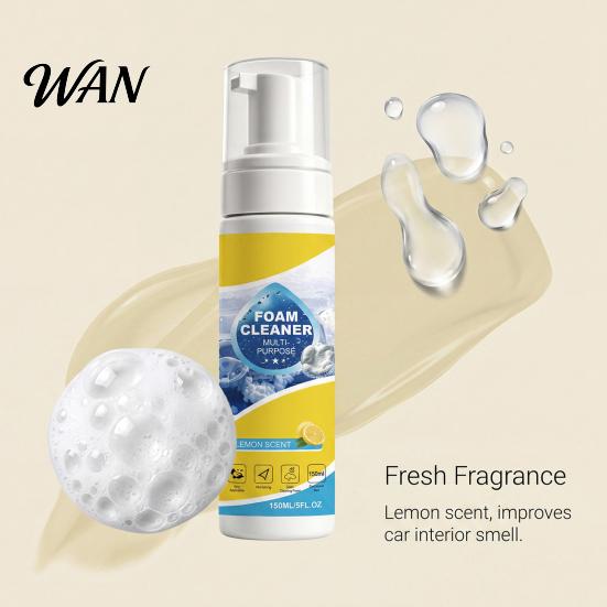 Interior Car Surface Cleaner Foam Fresh Aroma Gentle Protection Removes Stains Easy Use Efficient Cleaning Multipurpose Care Gift for Drivers