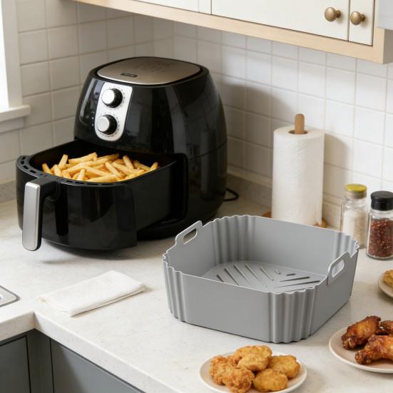 Revestimiento Universal de Silicona para Freidora de Aire Reutilizable Antiadherente para Ninja Accesorio para Freidora Apto para Lavavajillas