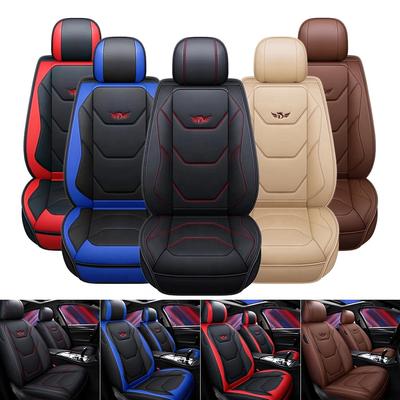 Luxury Upgrade 1pc Car Seat Cover PU Leather Universal Car Seat Covers Accessories Back Pain Seat Cushion Leather Protetor Auto Interior Parts
