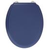 DESIGN Dolce WC Seat - Stainless Steel Hinges - Molded Wood - Navy Blue