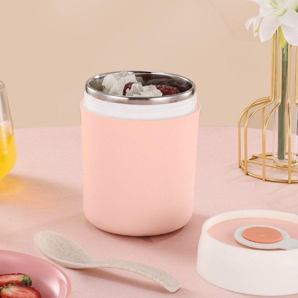 Heat Preservation Thermal Lunch Box 500ML Soybean Milk Cup Practical Insulated Soup Cup  for Home