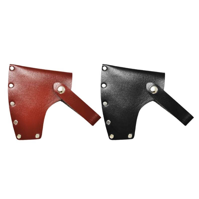 Camping Axes Sheath with Reinforced Storage Compartment PU Texture Protective Case for Hiking and Woodworking Tool