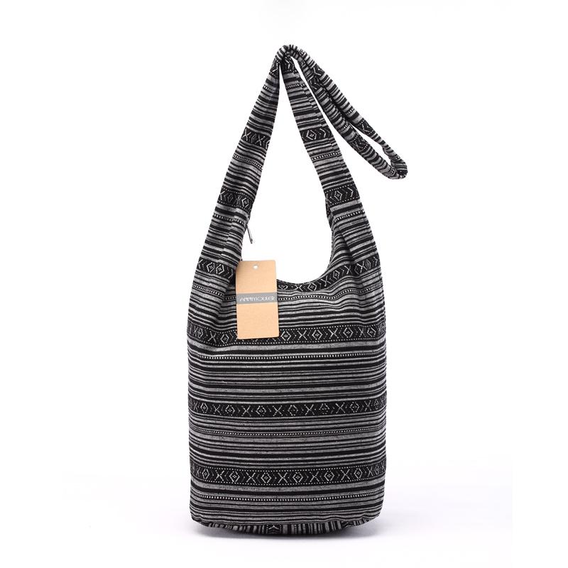 

Vintage Women Mochila Cotton Shoulder Bag Bohemian Style Messenger Bag Elephant Print Crossbody Bag Bolsas Soft Ladies Bag (20cm Max Length 30cm) сірий