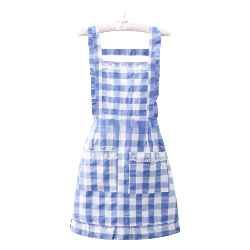 Anti Dirty Stain-Resistant Apron Wipeable Hands Sleeveless Apron Cooking Aprons Household Kitchen синий