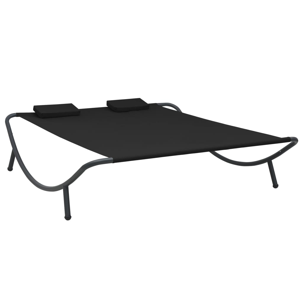 Sun Lounger Fabric Black