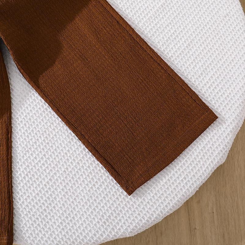 Girls' Outfit Children's Clothing 2025 Autumn New Cute Doll Collar Long Sleeve Striped Top Long Pants 2-Piece Set