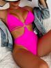 Badedrakt for kvinner Colorblock Bikini One Piece Sexy strandbadedrakt kvinner