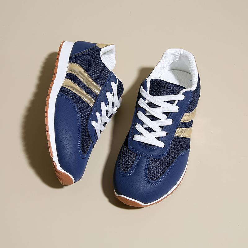 Fashion New Woman Trend Casual Sneakers Comfortable Lace Up Flats Tennis Shoe Breathable Walking Jogging Shoe Zapatillas De Mujer