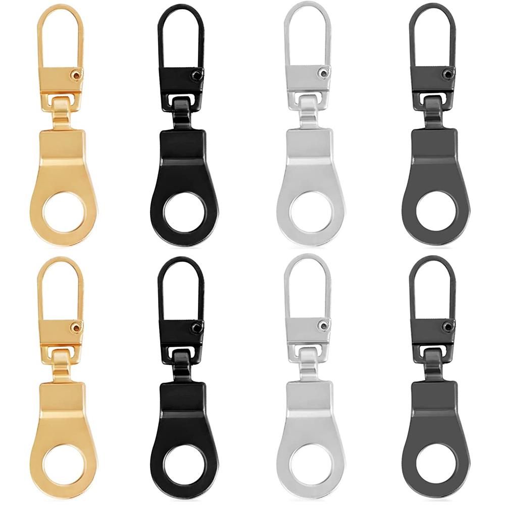 

10/8PCS Zipper Replacement Slider Metal Slider Removable Zipper Pull Replacement Slider Kit for Luggage Coat Boots Backpack