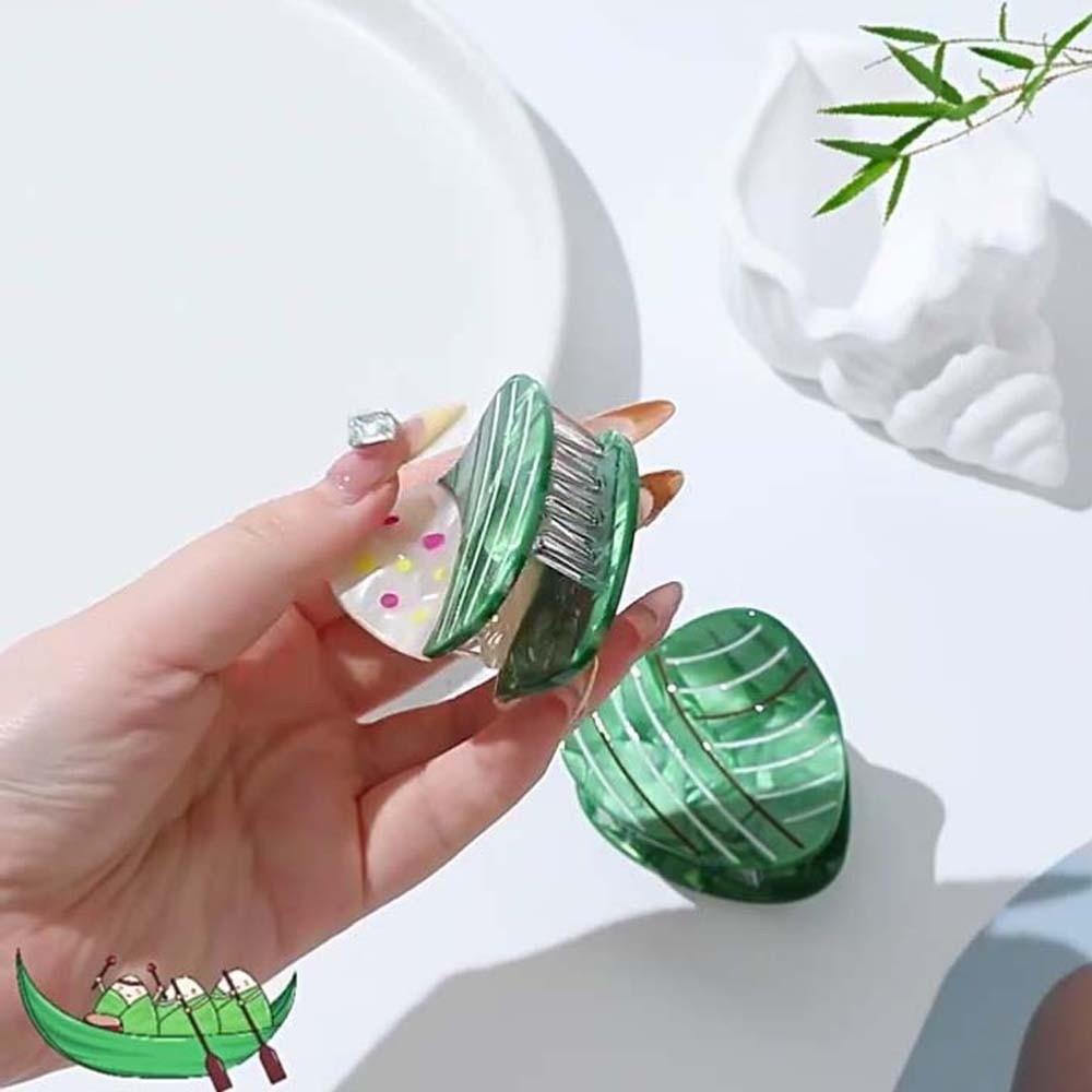 Waterproof Acetic Acid Hair Claw High-Quality Rice Dumpling Hairgrips Zongzi Shark Clip Women