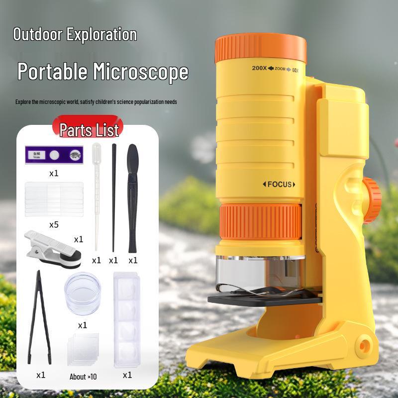 Set Microscopio Portatile per Bambini per l'Educazione Scientifica - Perfetto per Esperimenti di Scuola Primaria e Secondaria