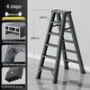 Heavy-Duty Aluminum Folding Ladder: Indoor/Outdoor Telescopic, Double-Sided, Portable.