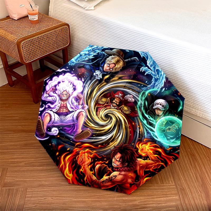

1PC Automatic Folding Umbrella One Piece Luffy Pattern 8 Ribs Portable Foldable Travel Umbrella Christmas Birthday Gift разноцветный