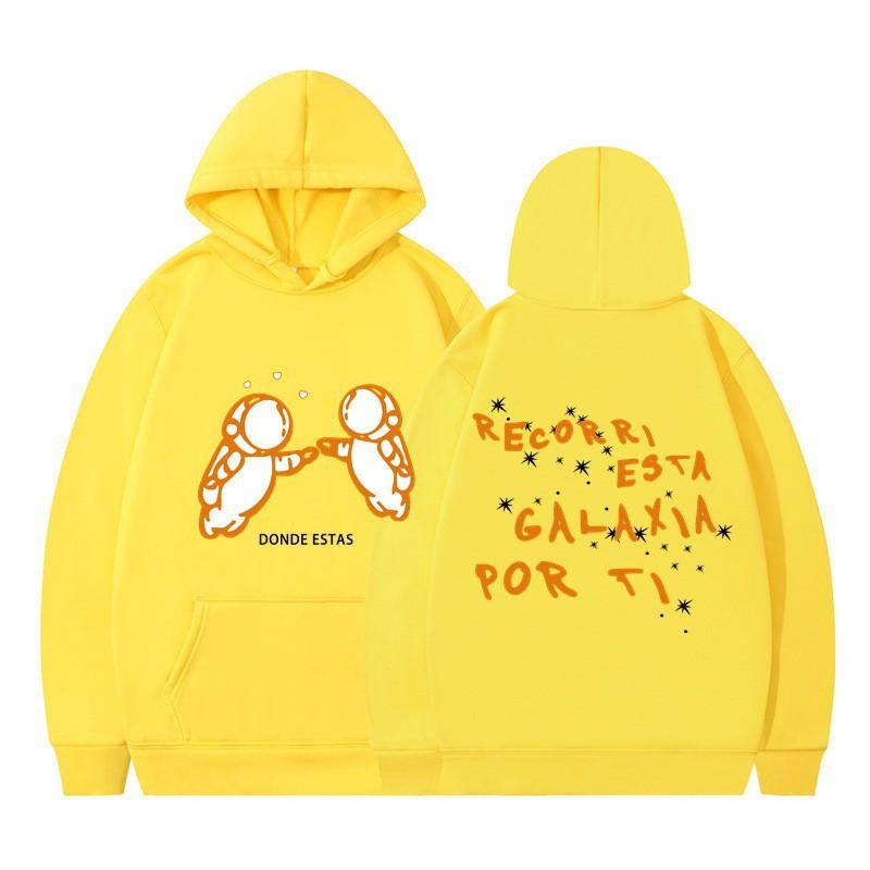 Hooded Sweater Fashion Print Double Astronaut Hooded Loose Jacket Casual Sports Sweater Couple