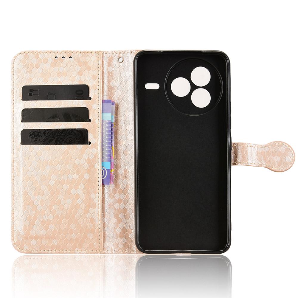 For Xiaomi Civi 5 Pro 5G Wallet Case Dot Pattern Imprint PU Leather Phone Cover with Wrist Strap