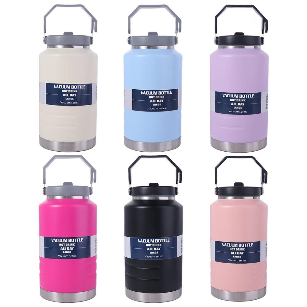 Large Capacity Thermal Water Bottle 2L Drinks Bottle Leak-Proof Coffee Travel Mug  Travel