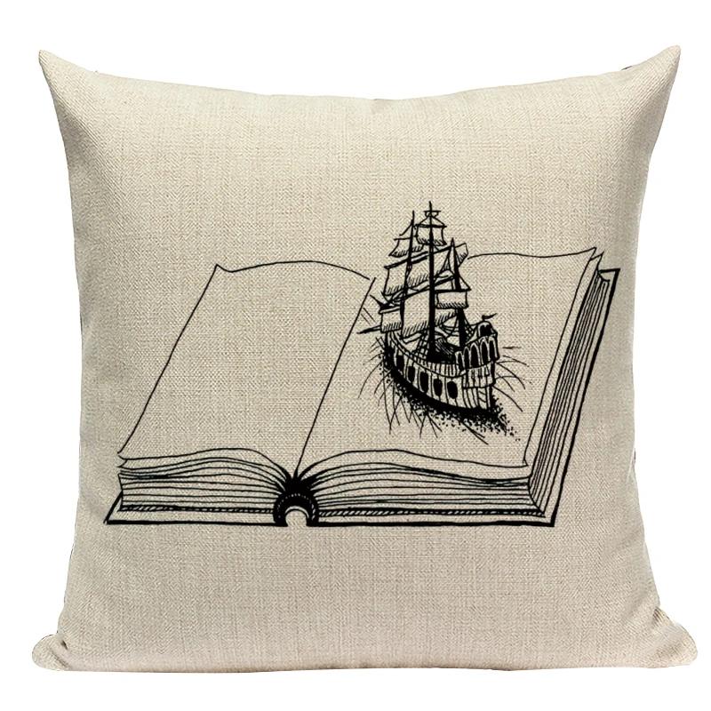 Cute Letter Print Pillow Case Square Cushion Cover Decorative For Sofa Bedroom Living Room Seat Car Office Home Decor