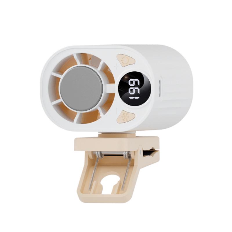 High-Speed Multifunctional Desktop Fan with Clip, Ice Pack, and HD Display