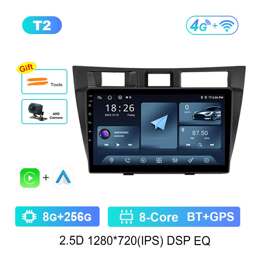 Carplay for Toyota Mark II 9 GX110 2000 - 2007 Android OS Car Audio Multimedia Player BT GPS Navi 4G+WiFi Head Unit IPS Screen