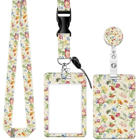 Badge Reels Retractable with Carabiner Reel Clip, ID Name Tag Work Badge Holder Belt Ferrule, Identity ID Badge Holder Cover Case for Office Work