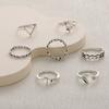 Star Wave Fish Tail Diamond Ring Geometric Triangle Ring Open Hollow Jewelry