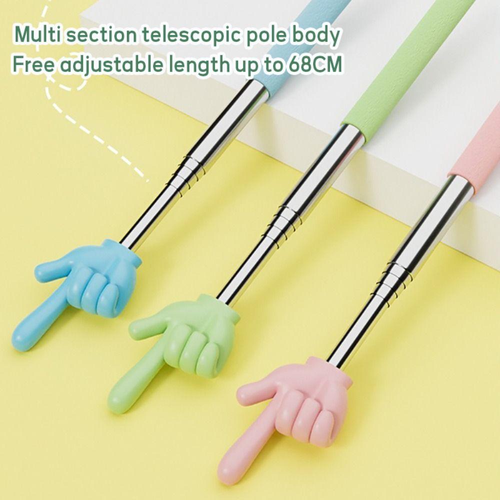 Stainless Steel Telescopic Teaching Stick Whiteboard Demonstration Classroom Finger Pointer Handheld Finger Reading Sticks