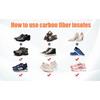 1 Pair 1.2mm Carbon Fiber Insole and Shock-absorbing Insole, Foot Fractures, Hallux Rigidus and Limitus, Rigid Shoe Insert