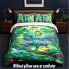 Forest Nature Theme Custom Text Or Name 3Pcs Bedding Set,1 Flat Sheet & 2 Pillowcases Personalized Home Bedding