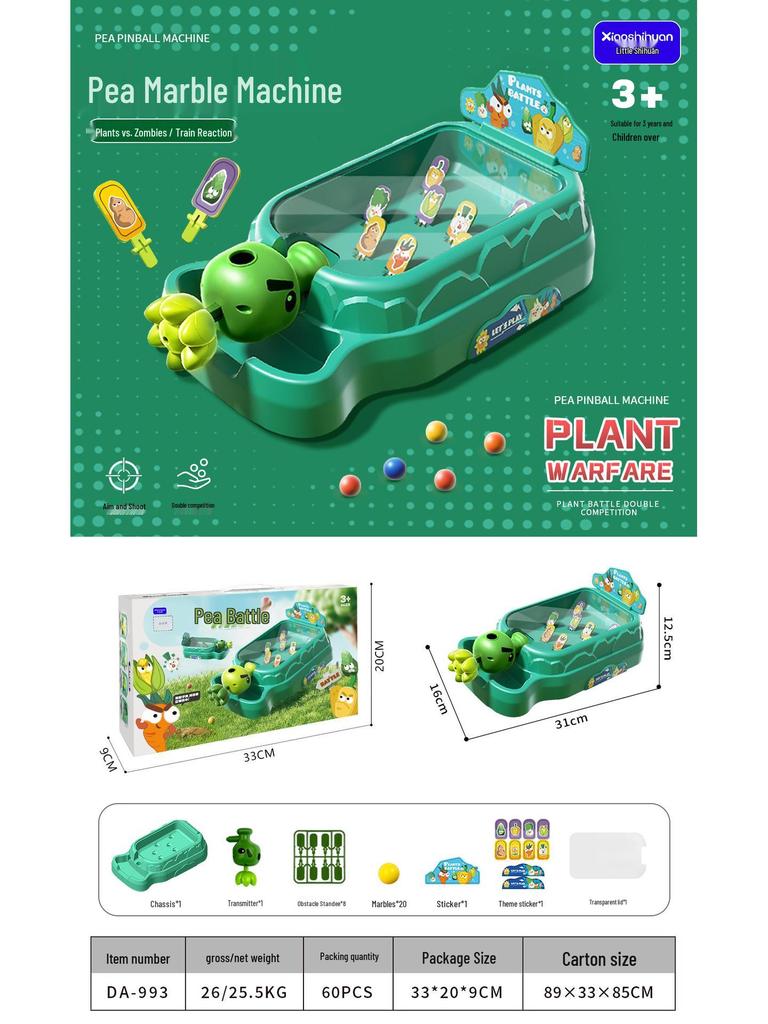 Children's Educational Pinball Shooter Game: Double Player Desktop Toy for Parent-Child Interaction