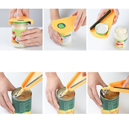 Multi-function Fan Shaped Bottle Opener Jar Twist Lid Quick Opening Lid Remover