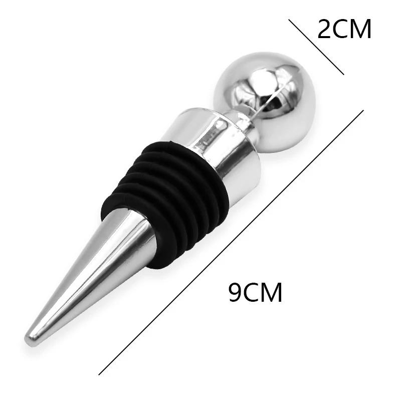 

Силиконовая пробка для вина из цинкового сплава в форме сердца и сферическая Простая в использовании уплотнитель для бутылок с напитками Многоразовая вакуумная пробка для вина
