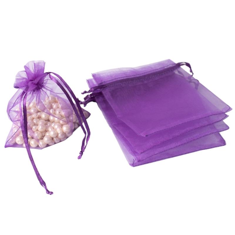 Breathable Storage Organizer Reusable Jewelry Packaging Pouch Drawstring Pocket Organza Gauze Sachet Accessories Bag