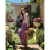 Island Vacation Wear Three-dimensional Suspenders Flower Vest Top Irregular Lace-up Skirt Two-piece Set Women's Summer
