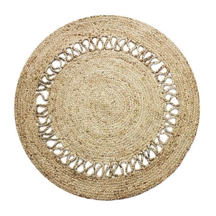 DECO Rug Jute Diam 120 Cm - Wave Lace