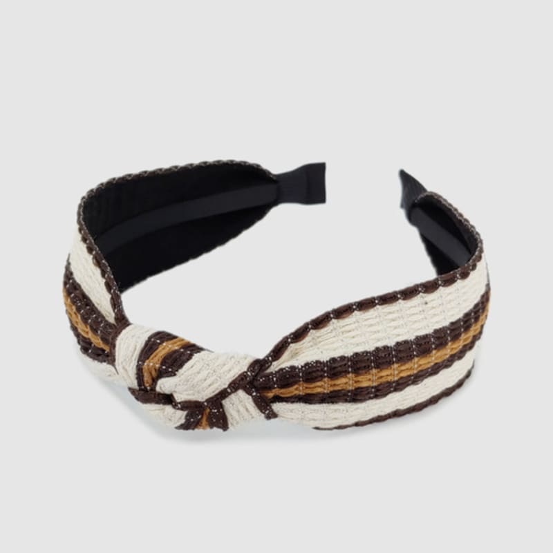 LALA Stripe New Hairband Brown