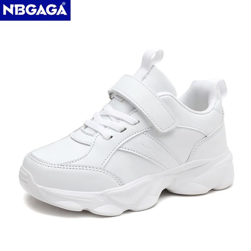 Four Seasons Children's Fashion Sports Shoes Breathable Student White School Walking Shoes Anti-skid Boys& Girls Casual Running Sneaker