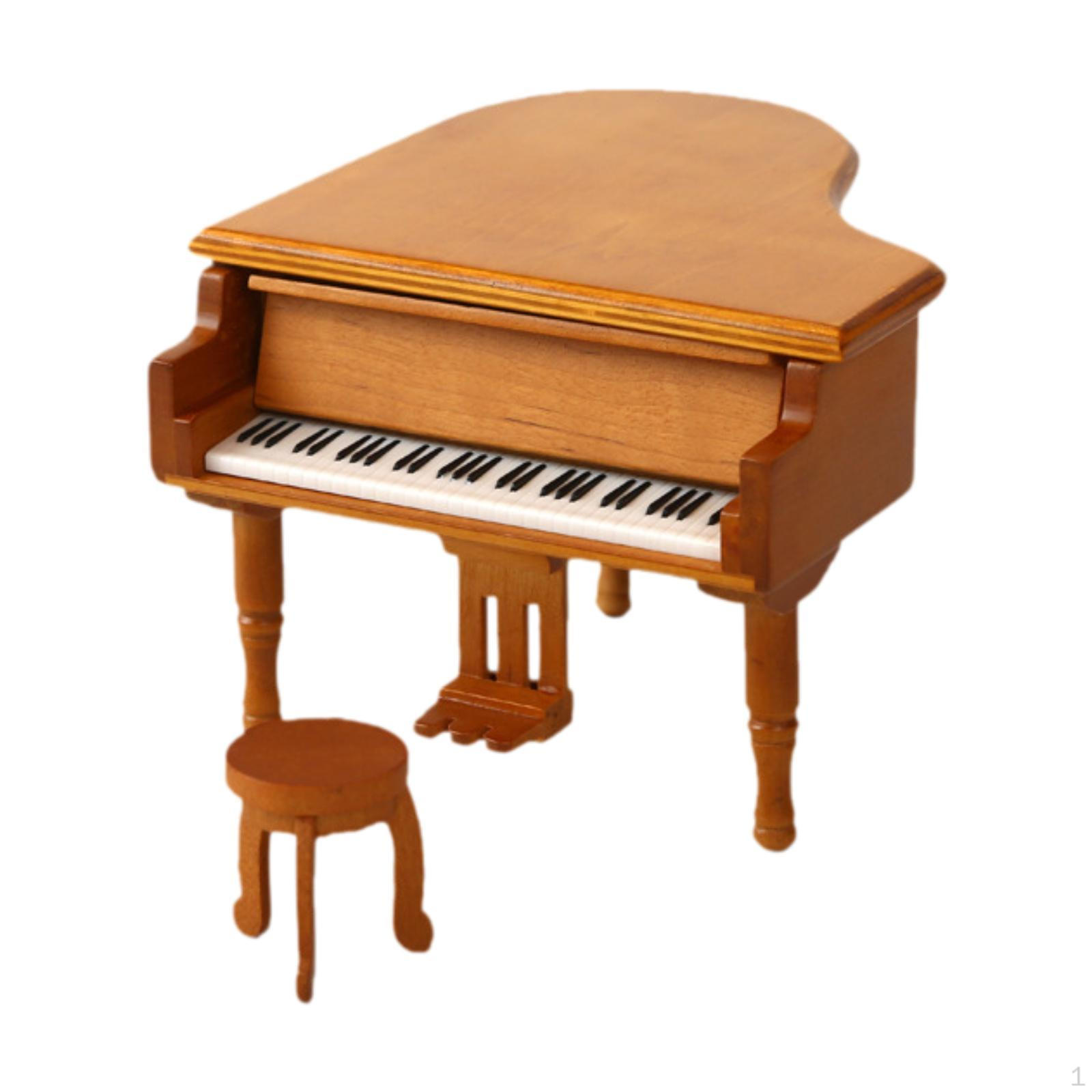 Miniature Piano Music Box for Creative Souls Wood Color