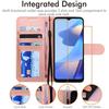 Leather Wallet Case for Oppo A16s, Flip Protective Case Cover with Wallet Card Holder, Stand & Wrist Strap - Rose Gold